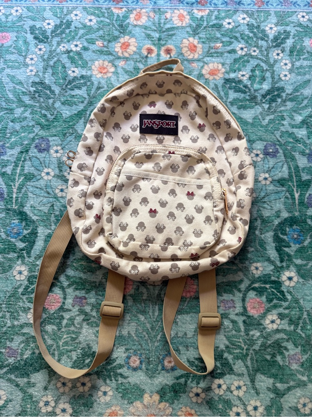 Jansport Half Pint FX Mini Backpack with Minnie Mouse print